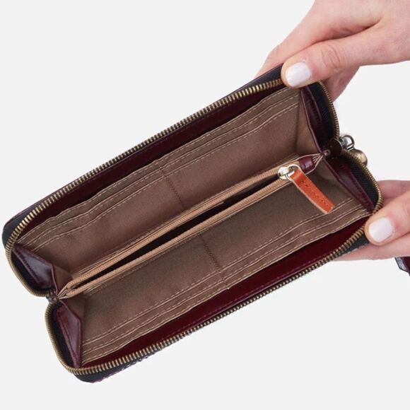 HOBO Max Large‎ Zip Around Leather Continental Wallet, Organization, Mosaic, NWT - Picture 2 of 14